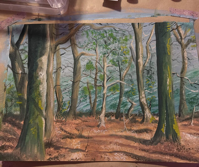 Cornish Woodland A4, available to purchase